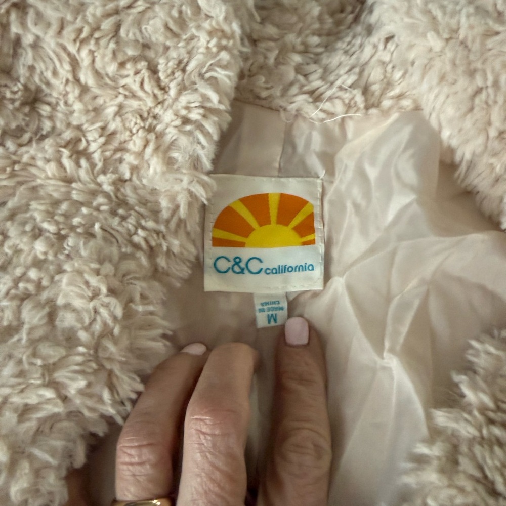 C&C California Women's Tan Teddy Jacket